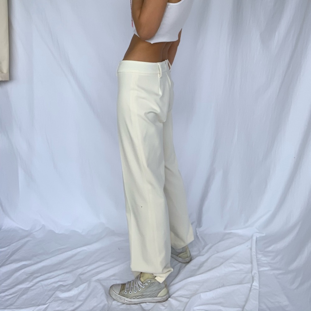 90s style cream trousers